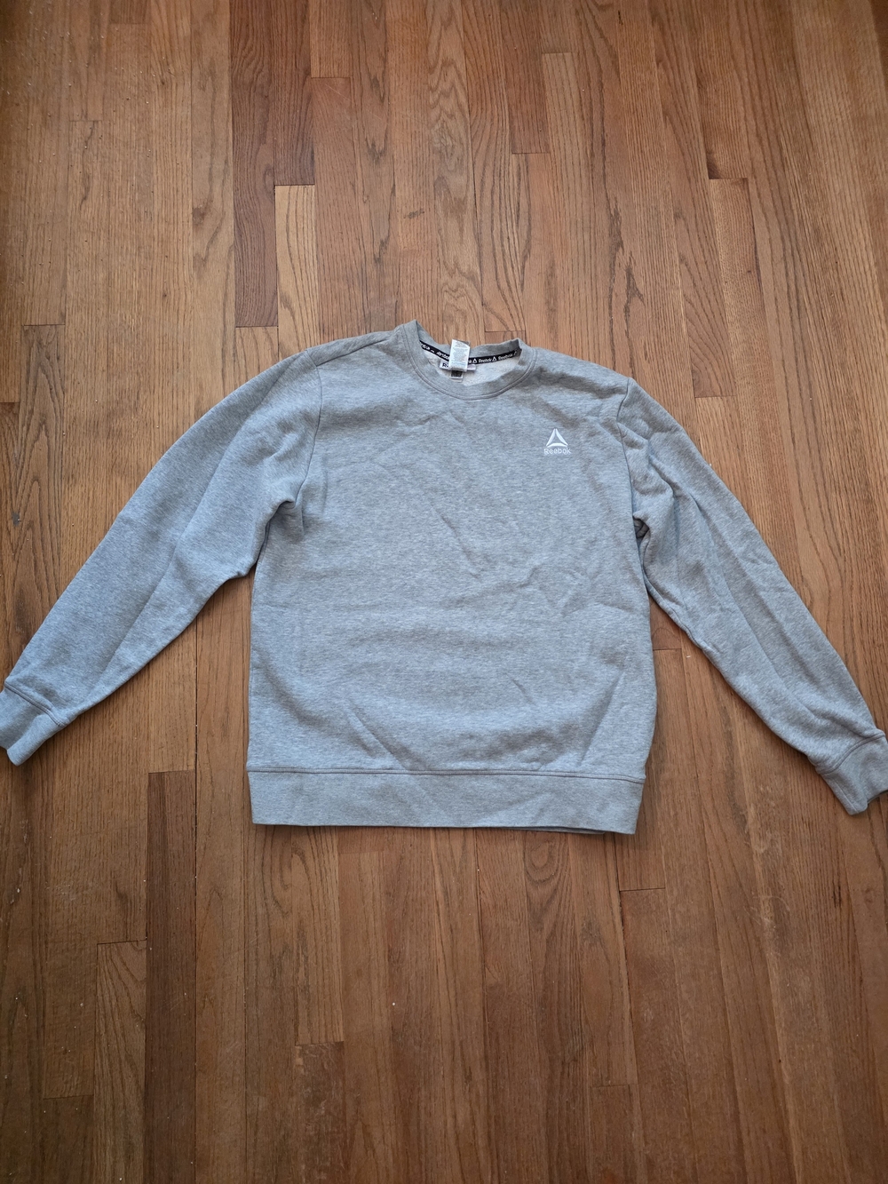 Reebok Light Gray Men's Crewneck Pullover Sweatshirt